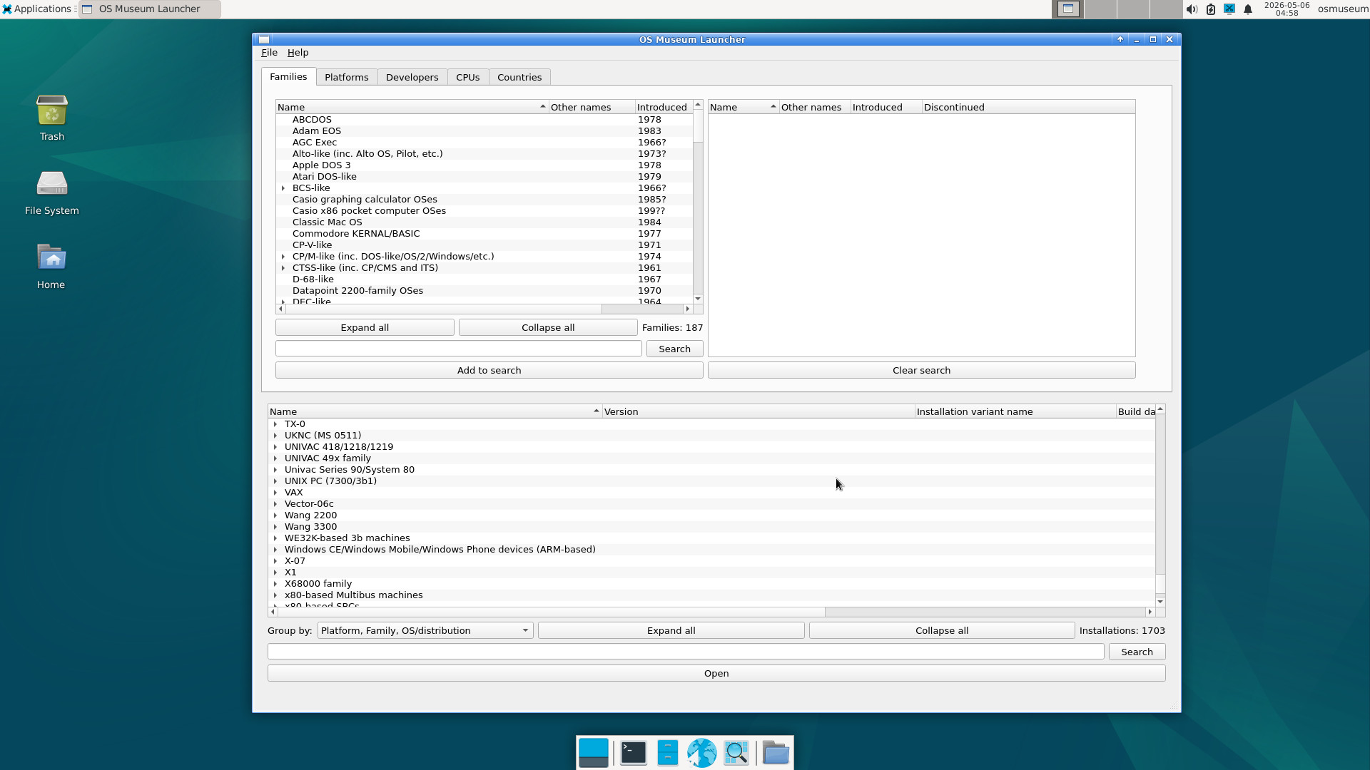 0 Launcher main window