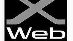 The image shows a logo with a black background and a large stylized "X" in gray at the top. Below the "X," the word "Webcam" is written in white, with "Web" in bold and "cam" in a regular font.