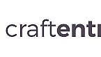 Craftentries logo featuring a stylized geometric icon in red and black to the left of the text. The word "craftentries" is written in lowercase letters, with "craft" in black and "entries" in red.