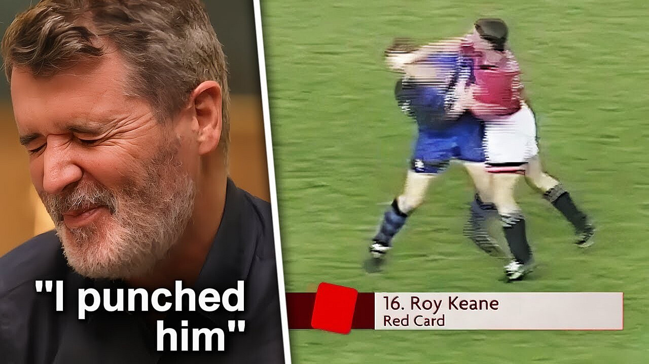 Roy keane reacts to every red card